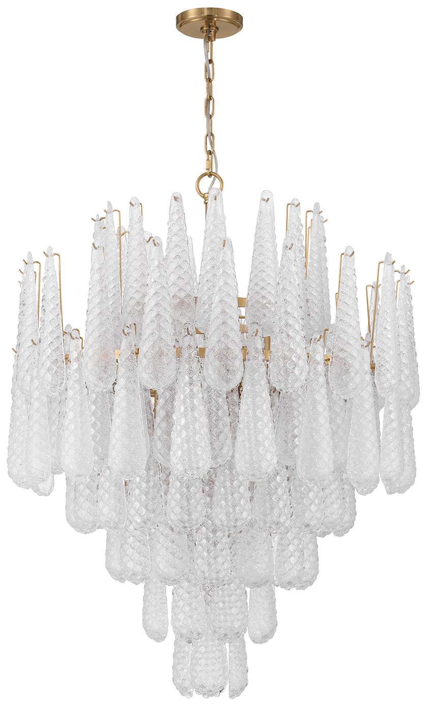 Image 3 Crystorama Ollie 33.25'' Aged Brass Chandelier more views