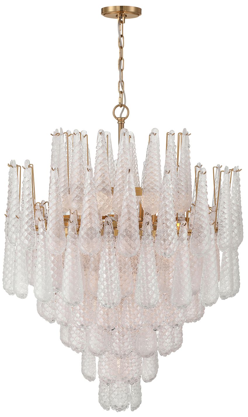 Image 4 Crystorama Ollie 33.25'' Aged Brass Chandelier more views