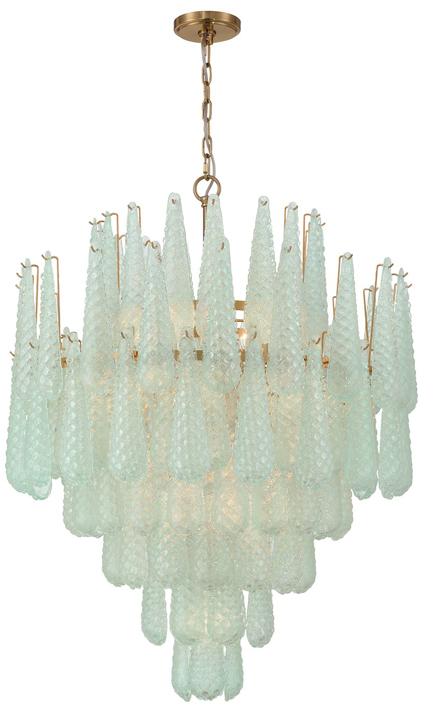 Crystorama Ollie 33.25'' Aged Brass Chandelier