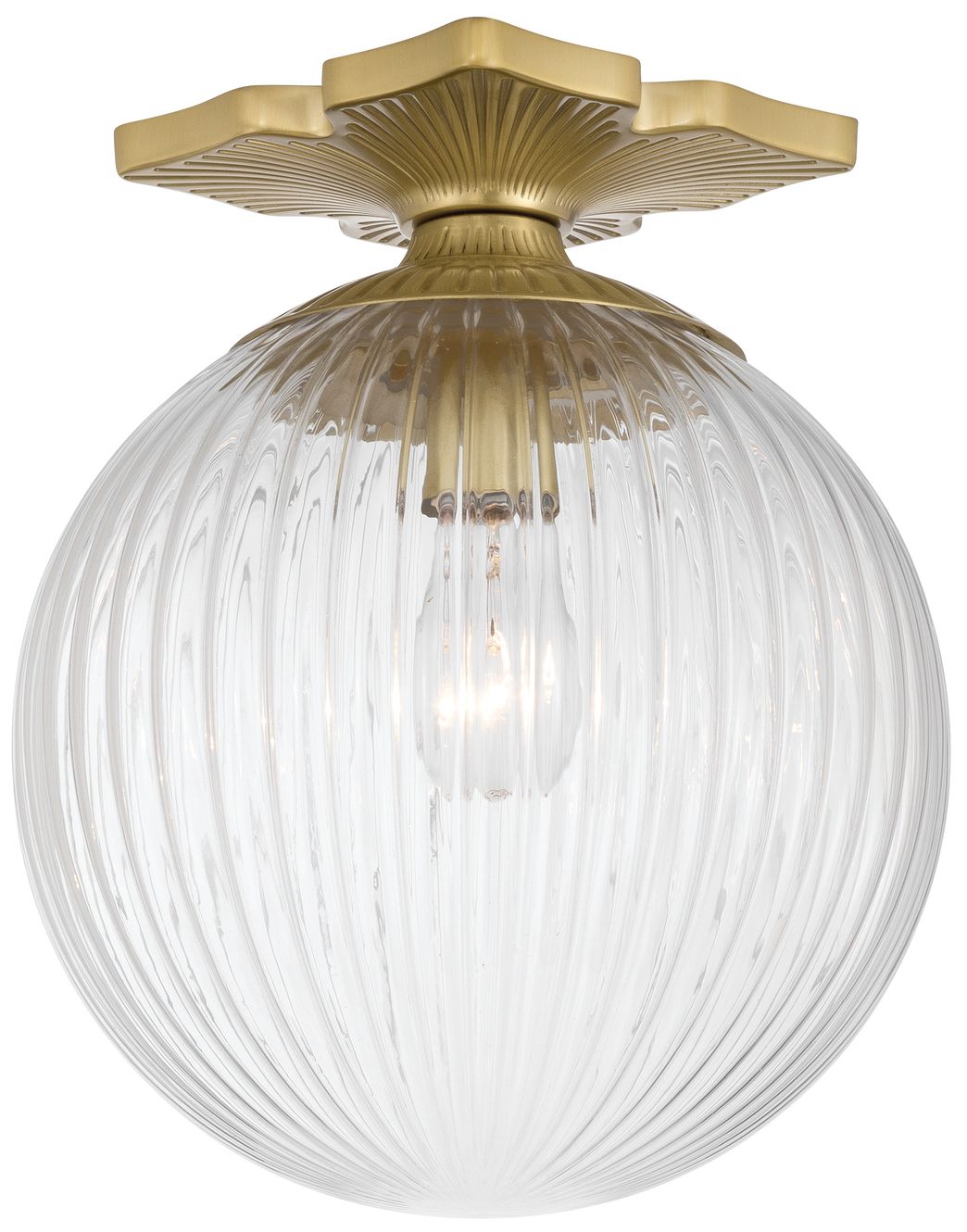 Crystorama Orly 10'' Aged Brass Semi Flush Mount