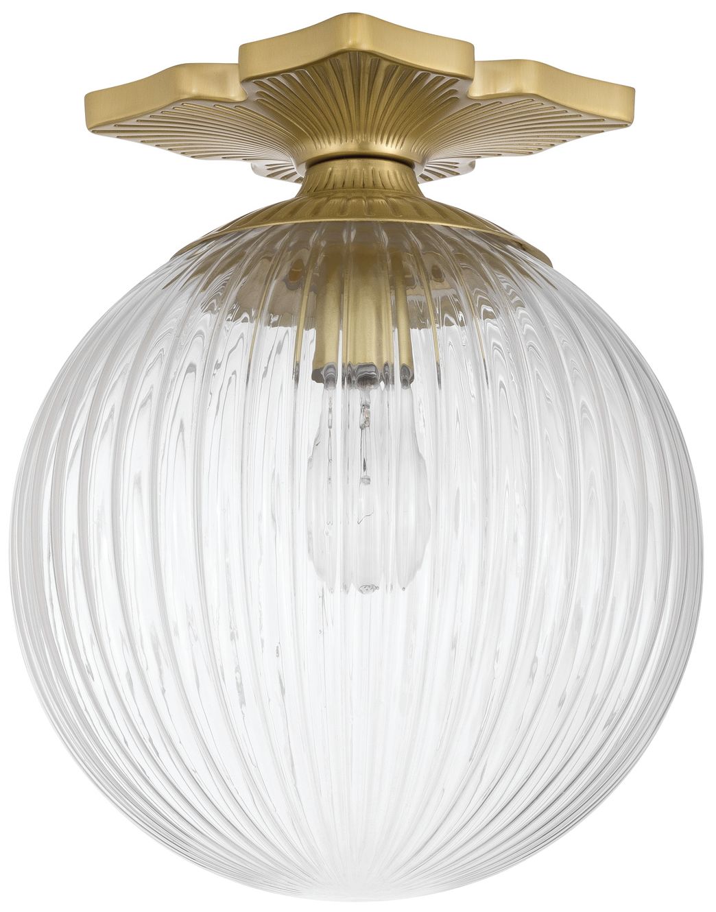 Thumbnail2 of Crystorama Orly 10'' Aged Brass Semi Flush Mount more views