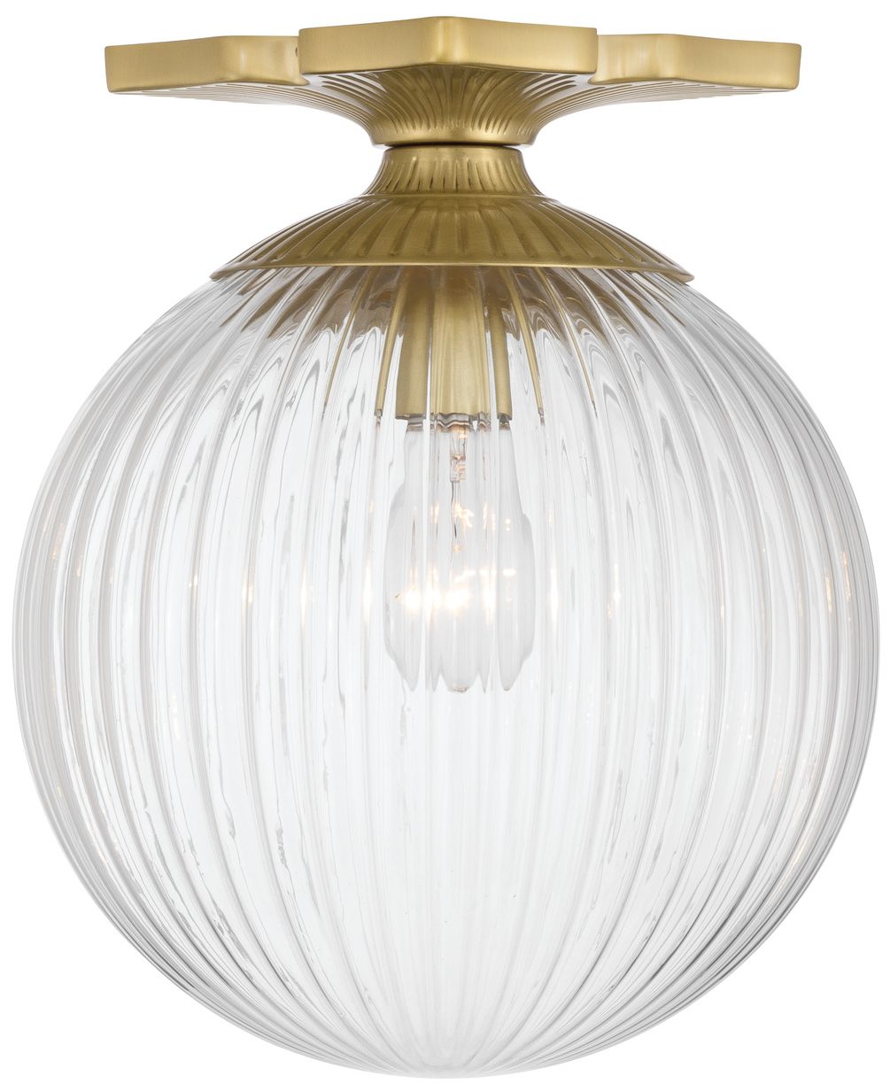 Thumbnail3 of Crystorama Orly 10'' Aged Brass Semi Flush Mount more views