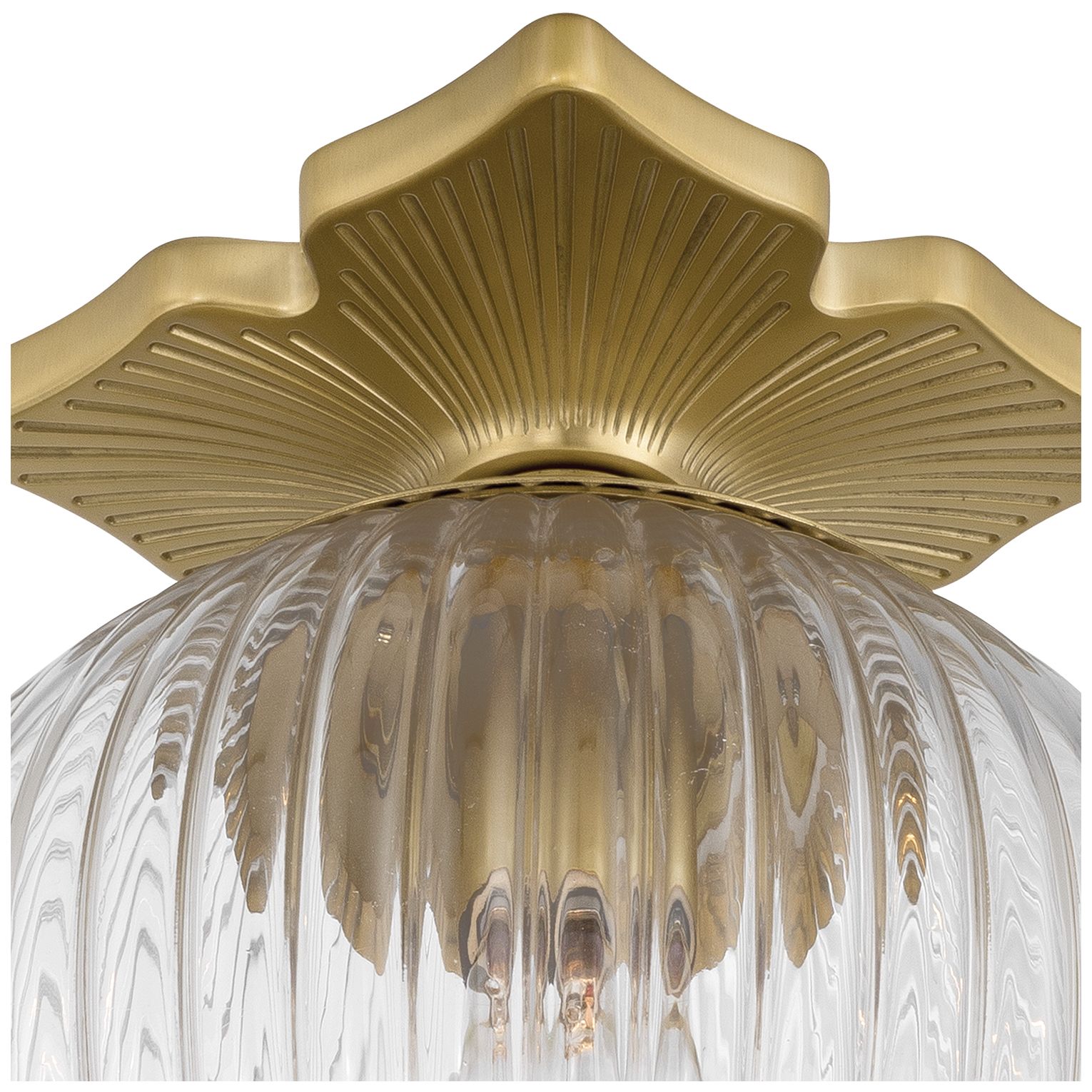 Crystorama Orly 10'' Aged Brass Semi Flush Mount