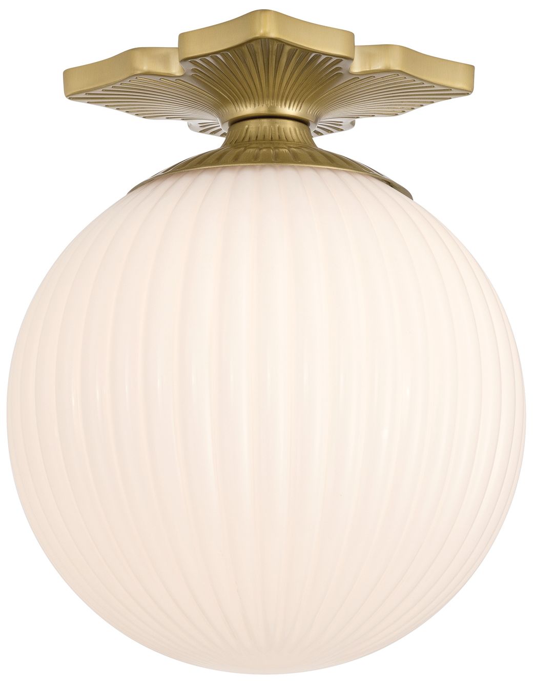 Crystorama Orly 10'' Aged Brass Semi Flush Mount