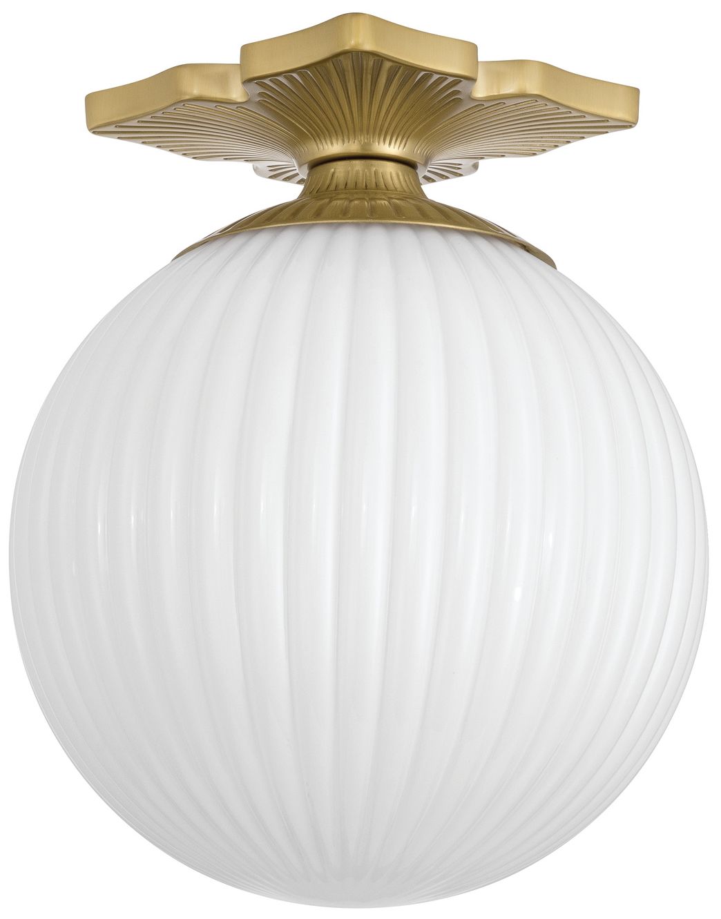 Image 2 Crystorama Orly 10'' Aged Brass Semi Flush Mount more views