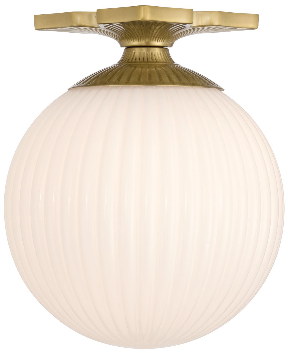 Image 3 Crystorama Orly 10'' Aged Brass Semi Flush Mount more views