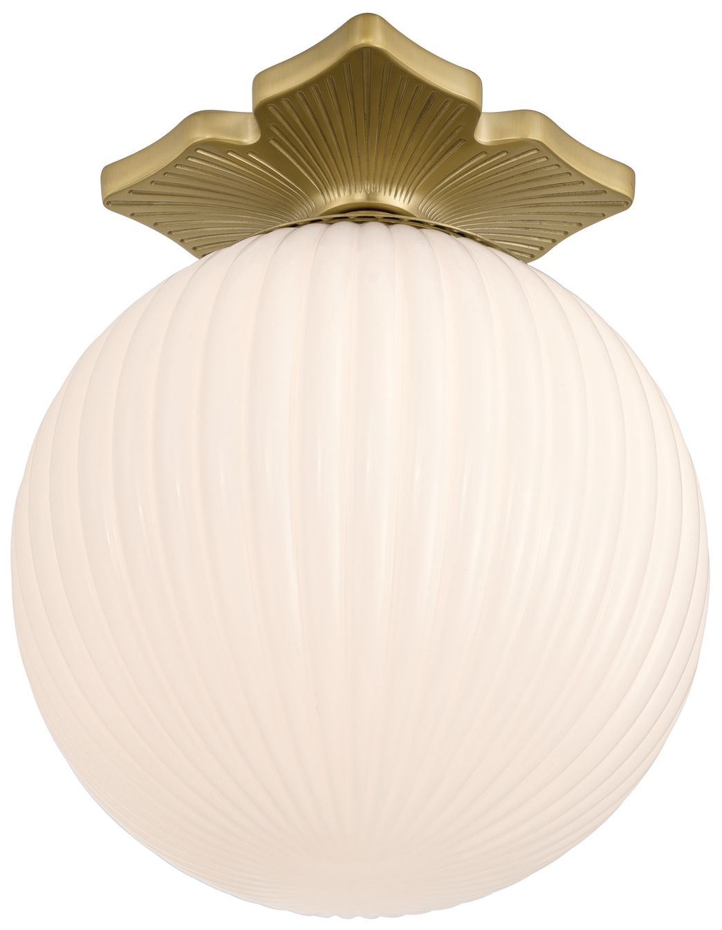 Image 4 Crystorama Orly 10'' Aged Brass Semi Flush Mount more views