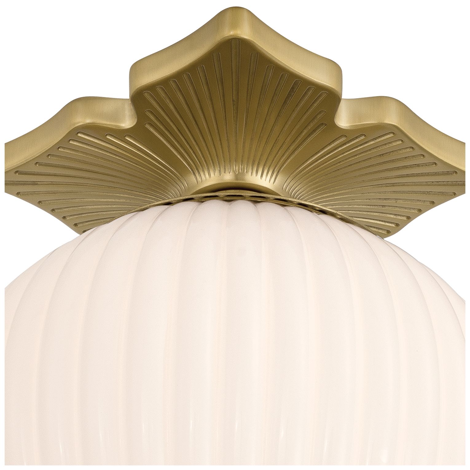 Image 5 Crystorama Orly 10'' Aged Brass Semi Flush Mount more views