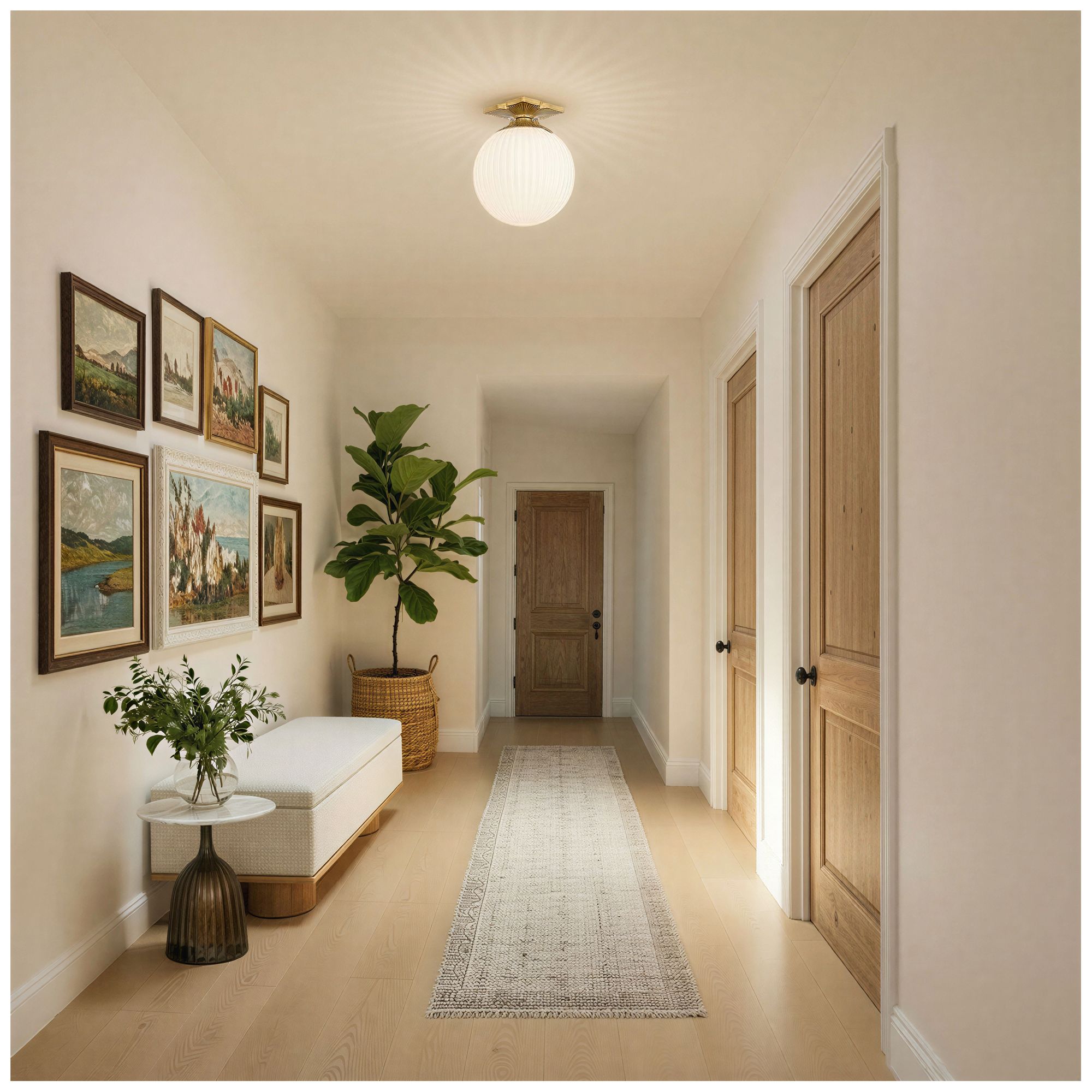 Image 6 Crystorama Orly 10'' Aged Brass Semi Flush Mount more views