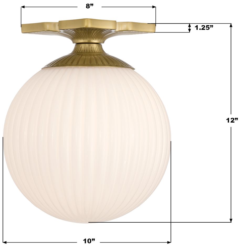 Image 7 Crystorama Orly 10'' Aged Brass Semi Flush Mount more views