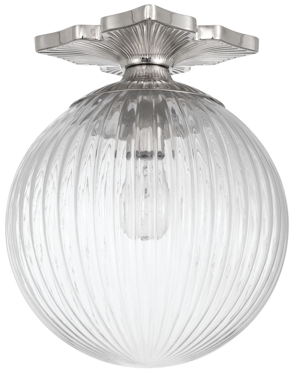 Thumbnail2 of Crystorama Orly 10'' Polished Nickel Semi Flush Mount more views