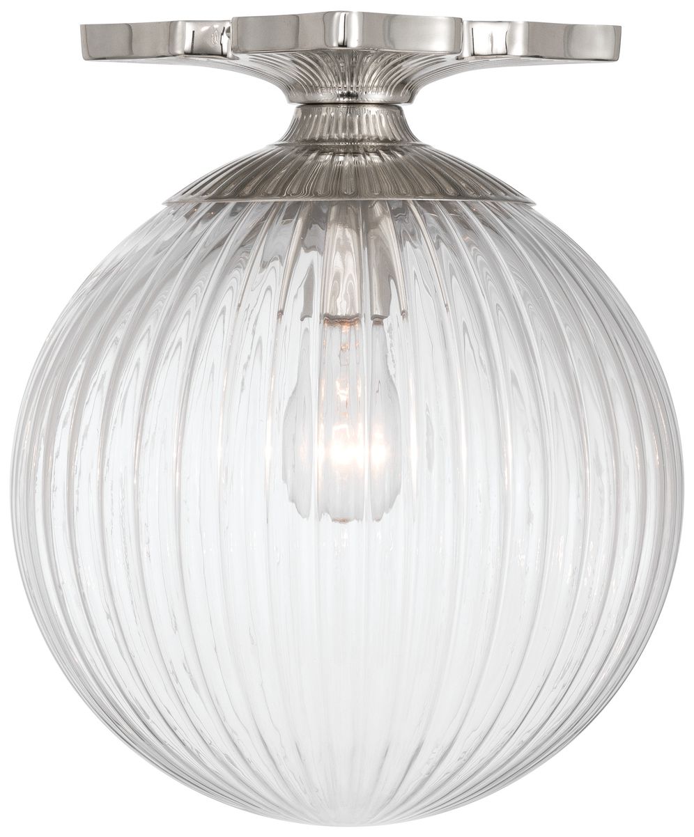 Thumbnail3 of Crystorama Orly 10'' Polished Nickel Semi Flush Mount more views