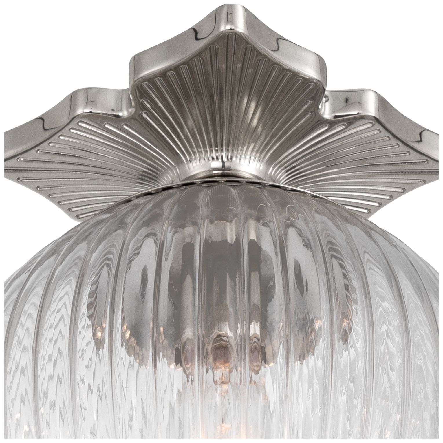 Crystorama Orly 10'' Polished Nickel Semi Flush Mount