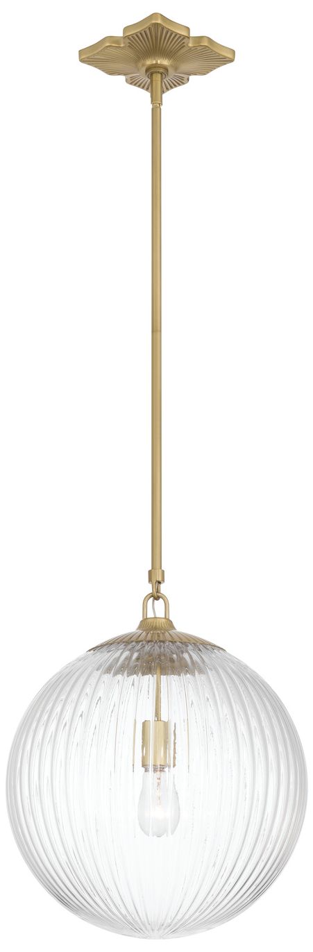 Crystorama Orly 14'' Aged Brass Pendant