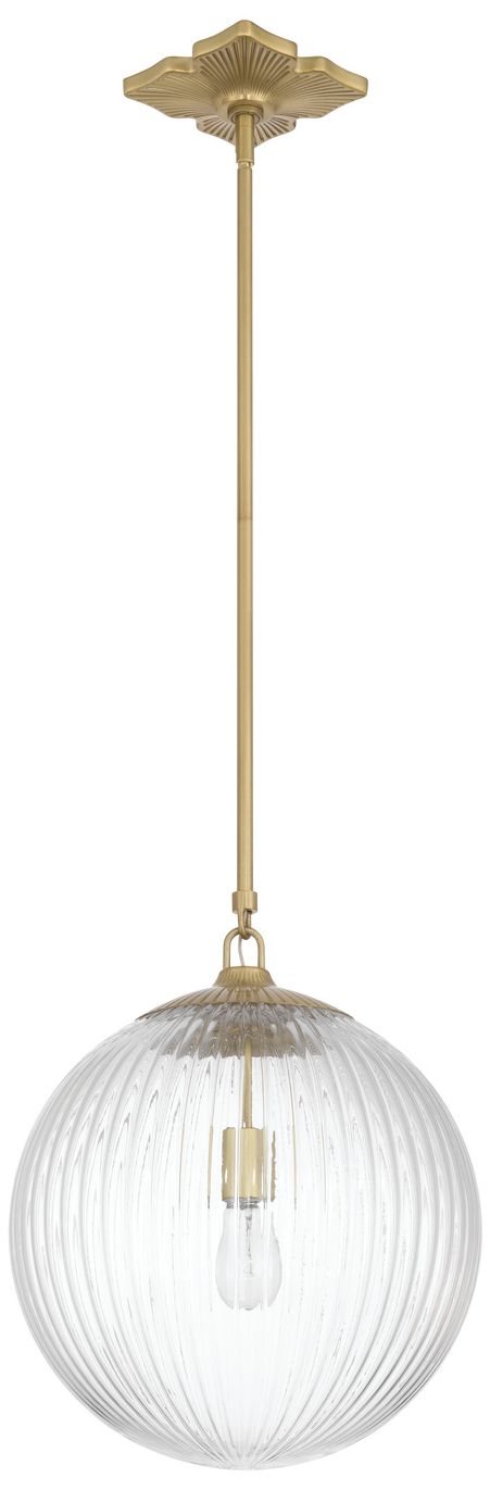 Image 2 Crystorama Orly 14'' Aged Brass Pendant more views