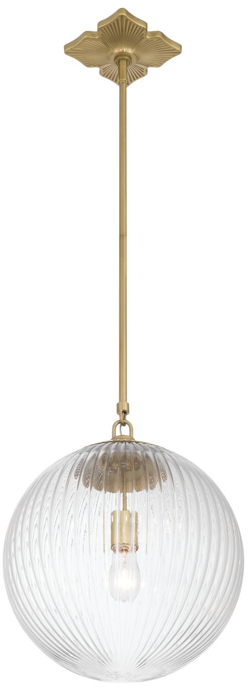 Image 4 Crystorama Orly 14'' Aged Brass Pendant more views