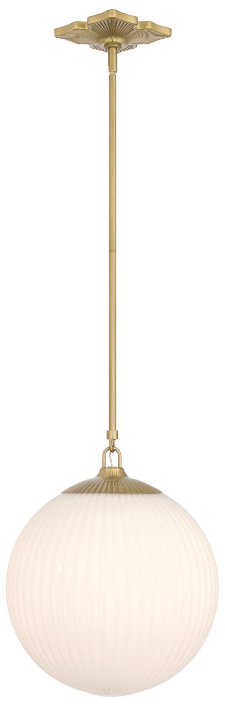 Image 3 Crystorama Orly 14'' Aged Brass Pendant more views