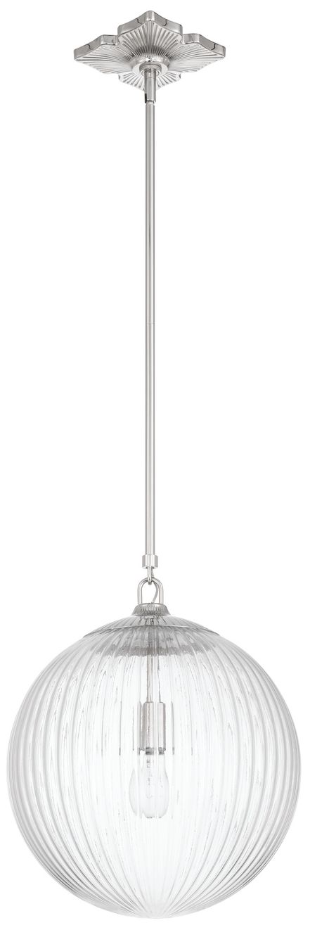 Image 3 Crystorama Orly 14'' Polished Nickel Pendant more views