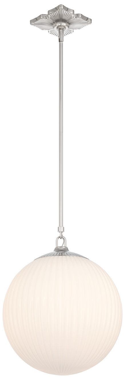 Crystorama Orly 14'' Polished Nickel Pendant