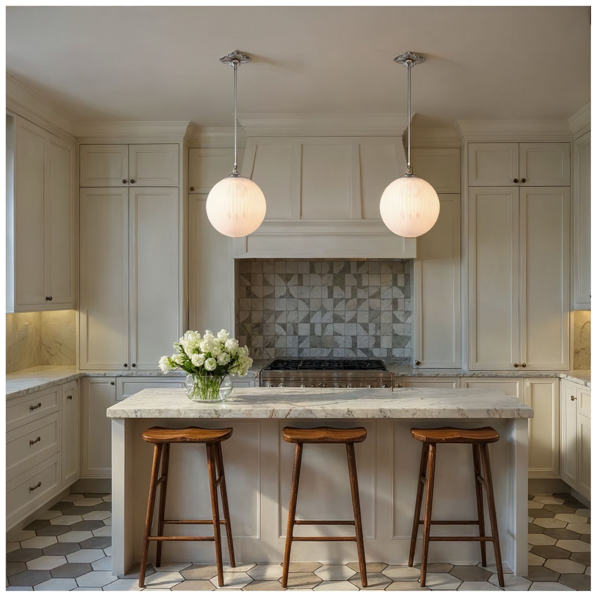 Image 6 Crystorama Orly 14'' Polished Nickel Pendant more views