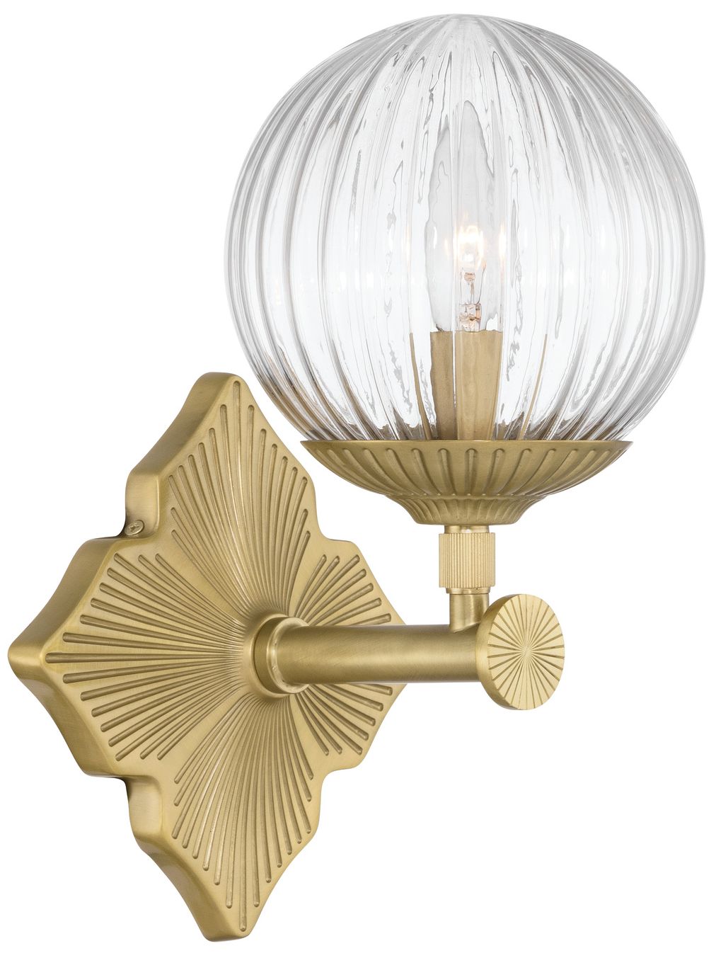 Crystorama Orly 7.5'' Aged Brass Sconce