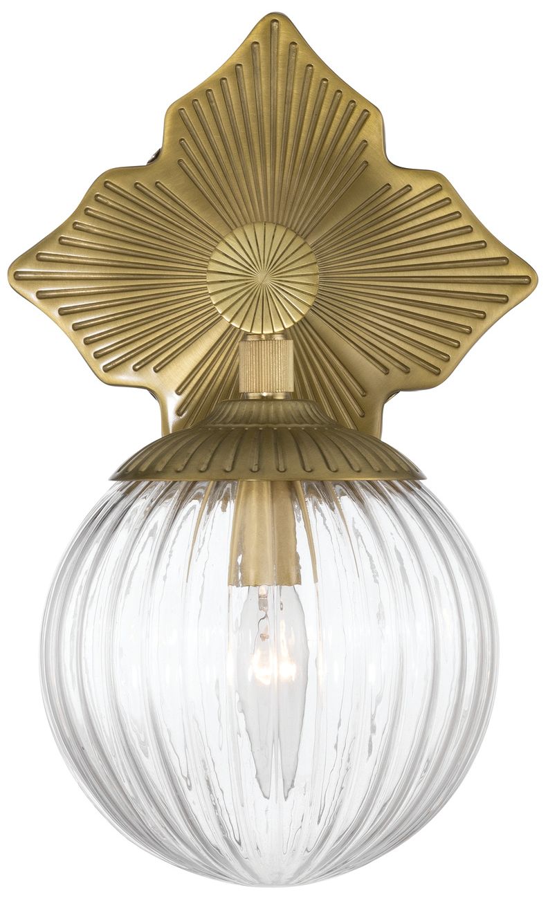 Crystorama Orly 7.5'' Aged Brass Sconce