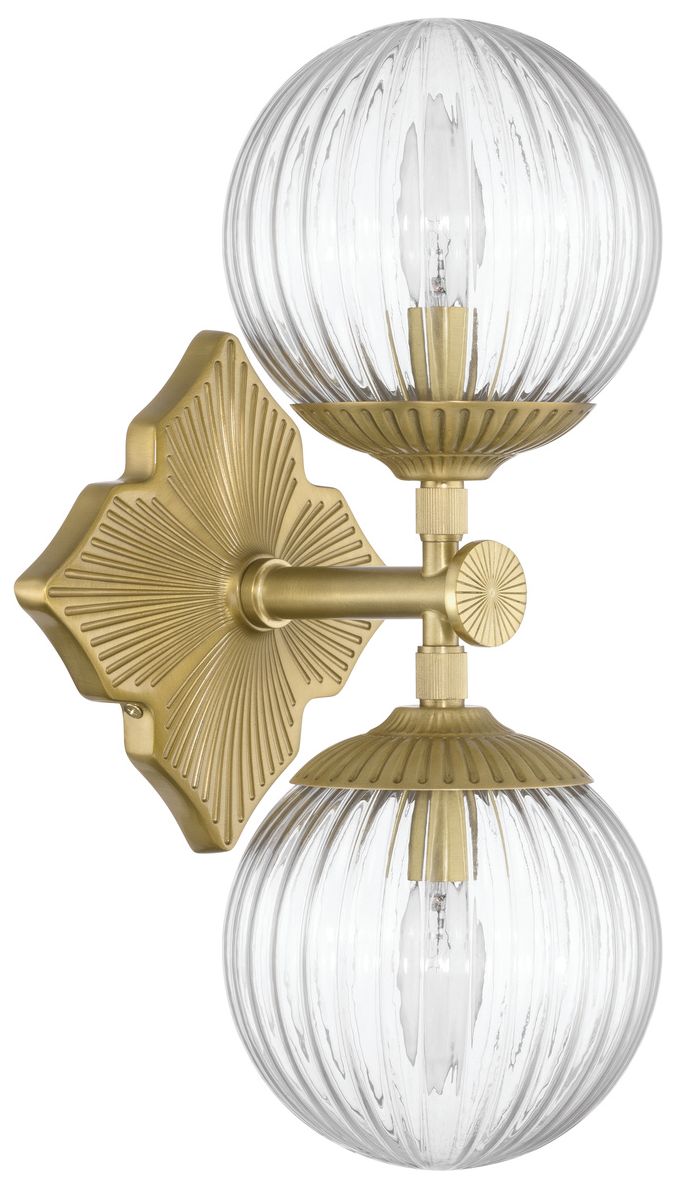 Thumbnail2 of Crystorama Orly 7.5'' Aged Brass Sconce more views