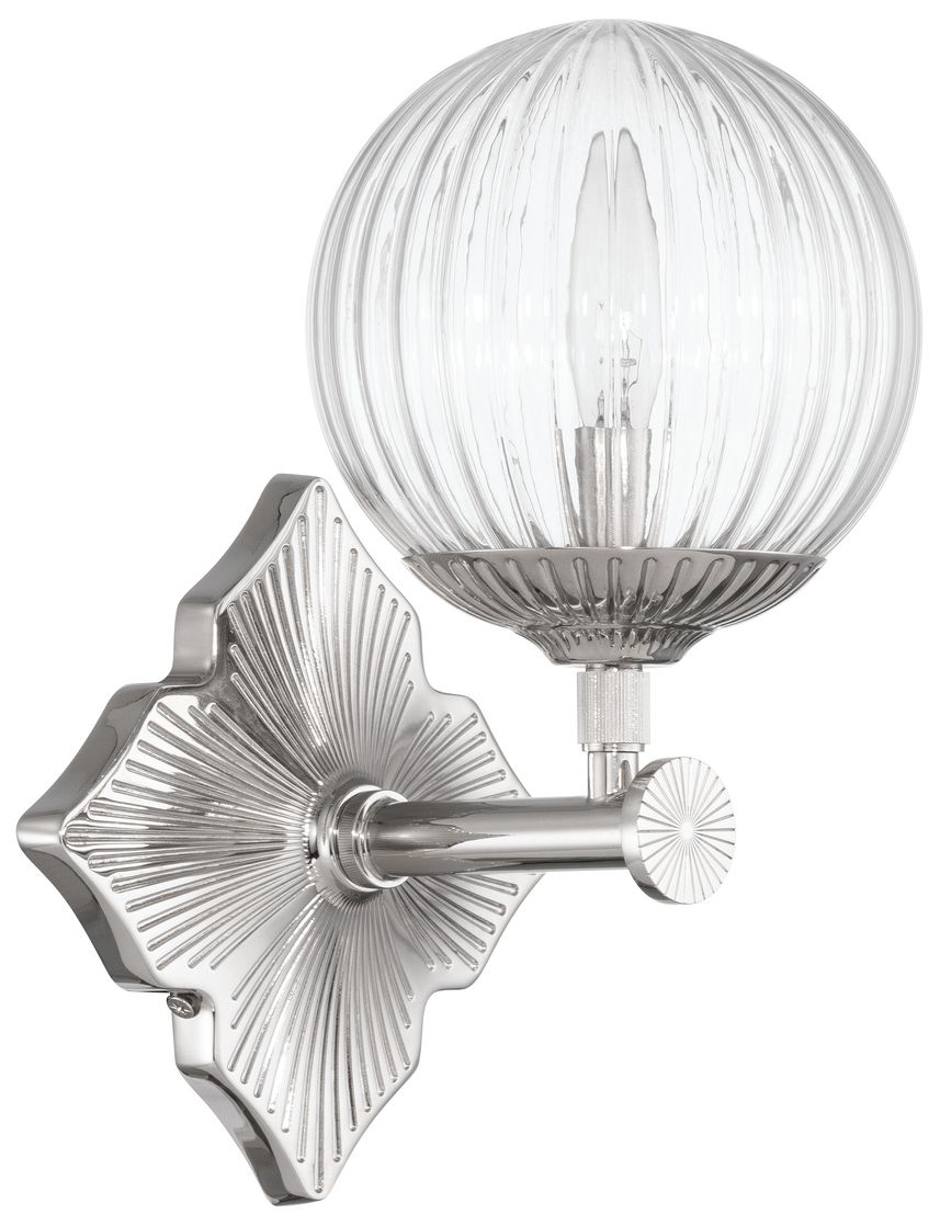 Image 2 Crystorama Orly 7.5'' Polished Nickel Sconce more views