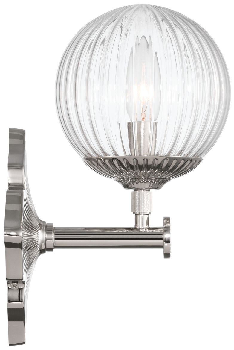 Image 4 Crystorama Orly 7.5'' Polished Nickel Sconce more views