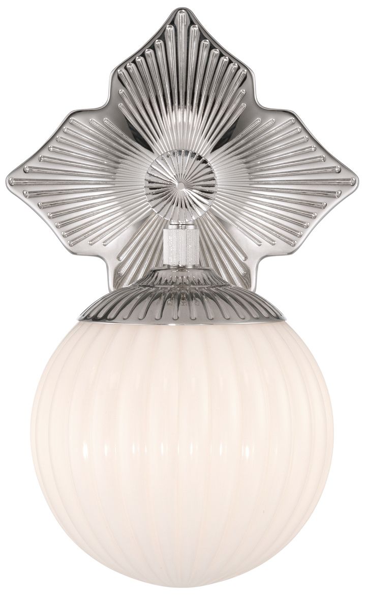 Image 4 Crystorama Orly 7.5'' Polished Nickel Sconce more views