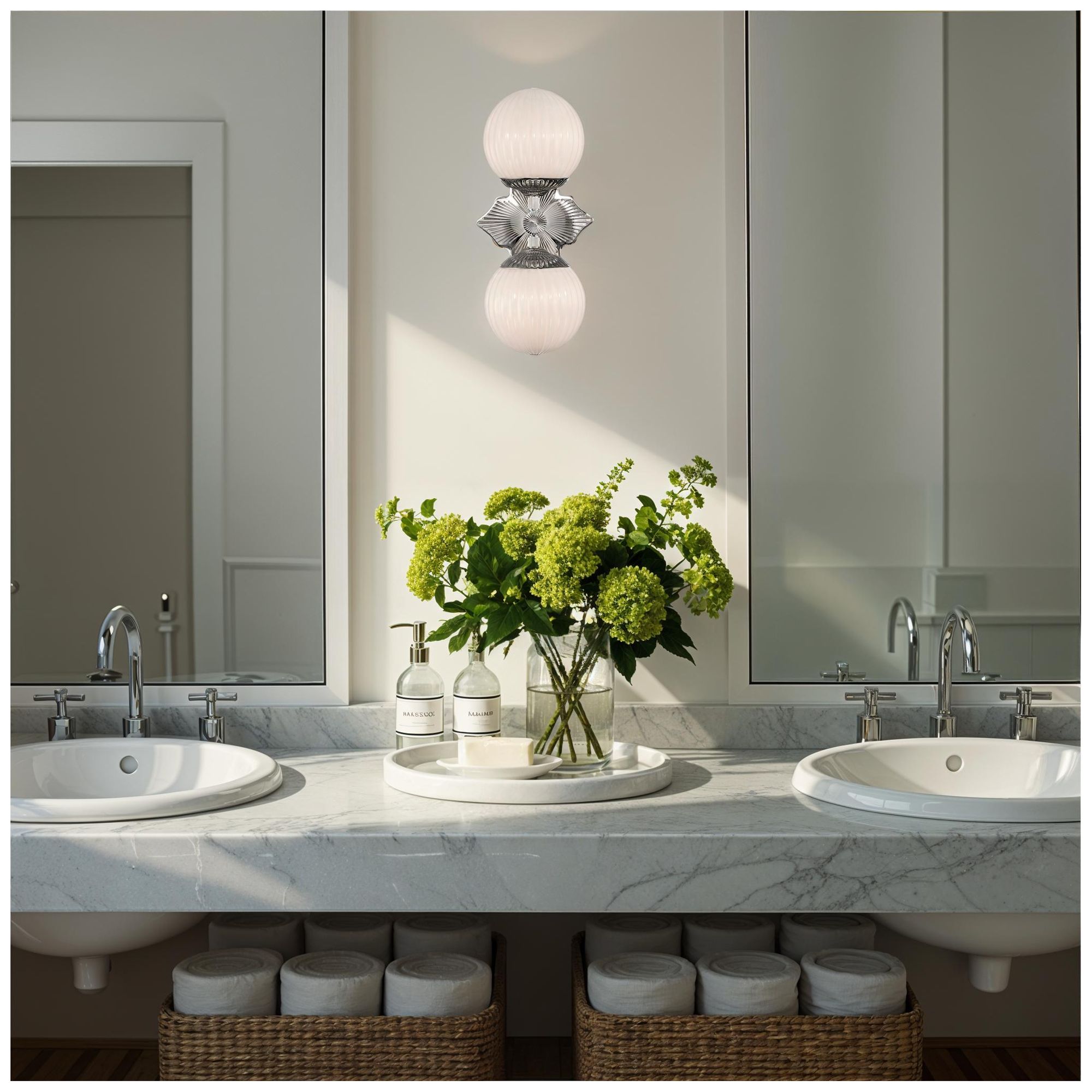 Crystorama Orly 7.5'' Polished Nickel Sconce