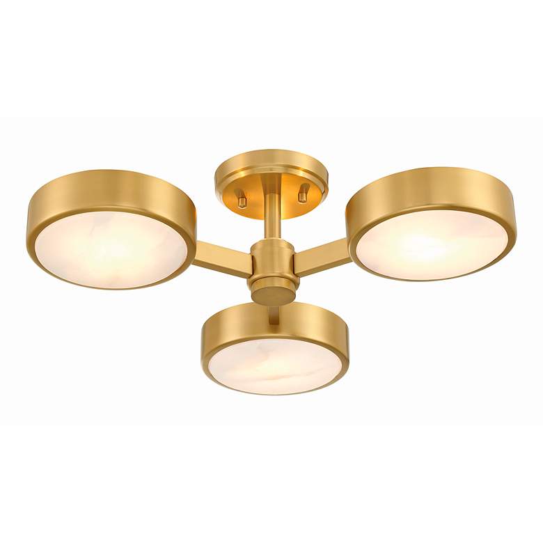 Image 4 Crystorama Orson 22 1/2"W Modern Gold 3-Light Ceiling Light more views