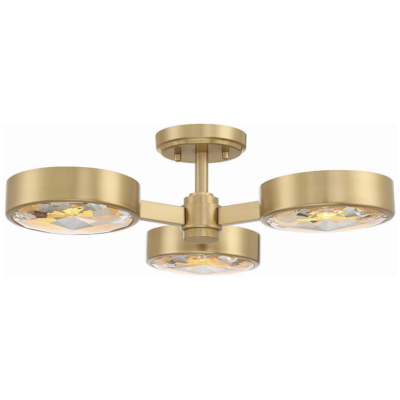 Image 2 Crystorama Orson 22 1/2"W Modern Gold 3-Light Ceiling Light