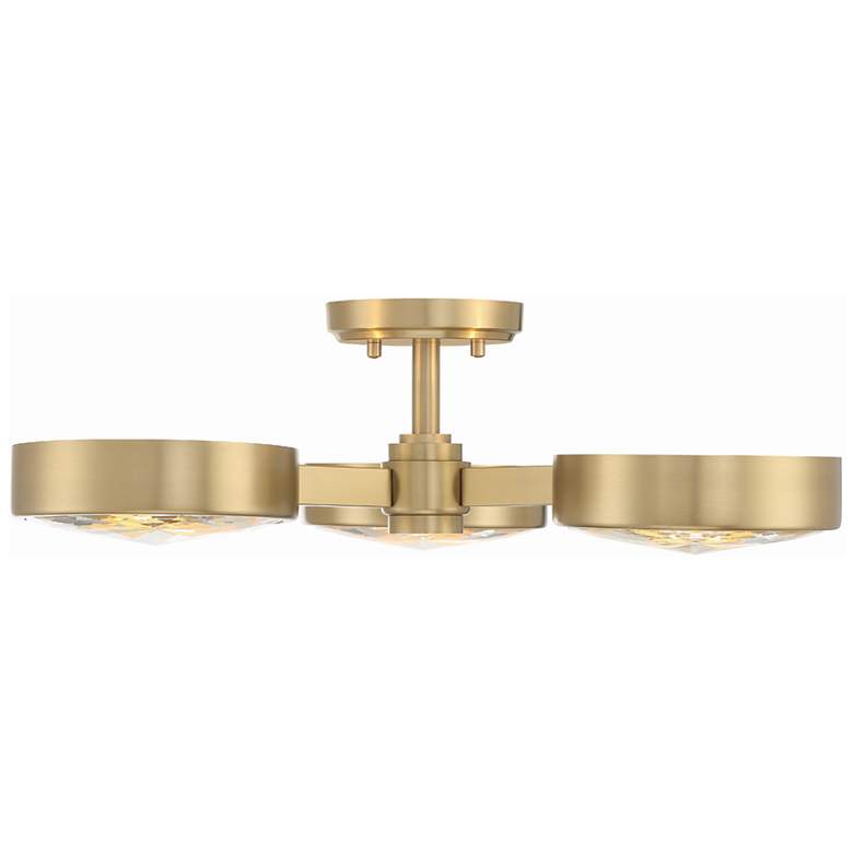 Image 3 Crystorama Orson 22 1/2"W Modern Gold 3-Light Ceiling Light more views