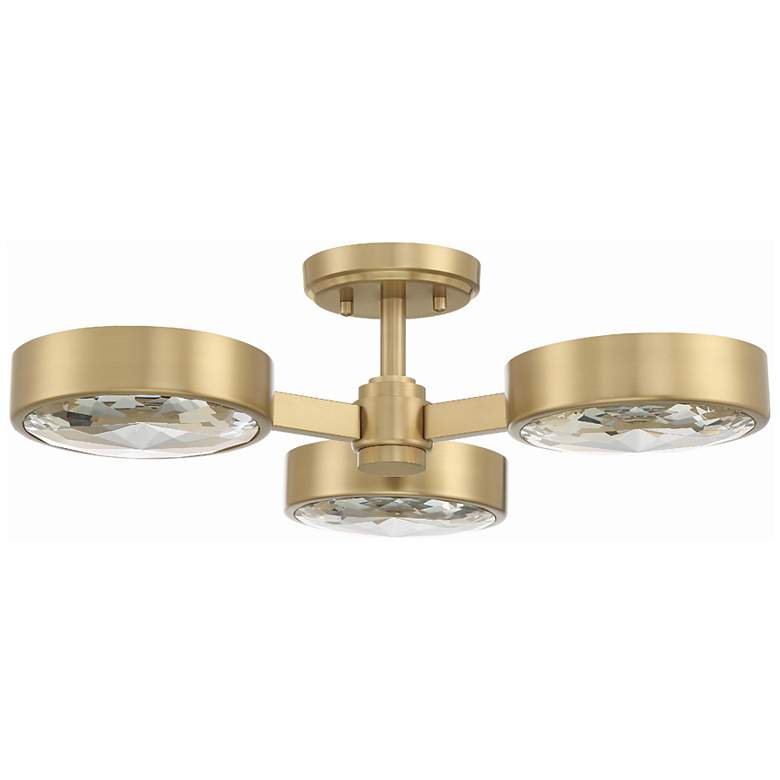 Image 4 Crystorama Orson 22 1/2"W Modern Gold 3-Light Ceiling Light more views