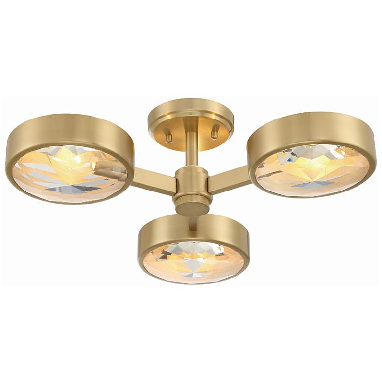 Image 5 Crystorama Orson 22 1/2"W Modern Gold 3-Light Ceiling Light more views