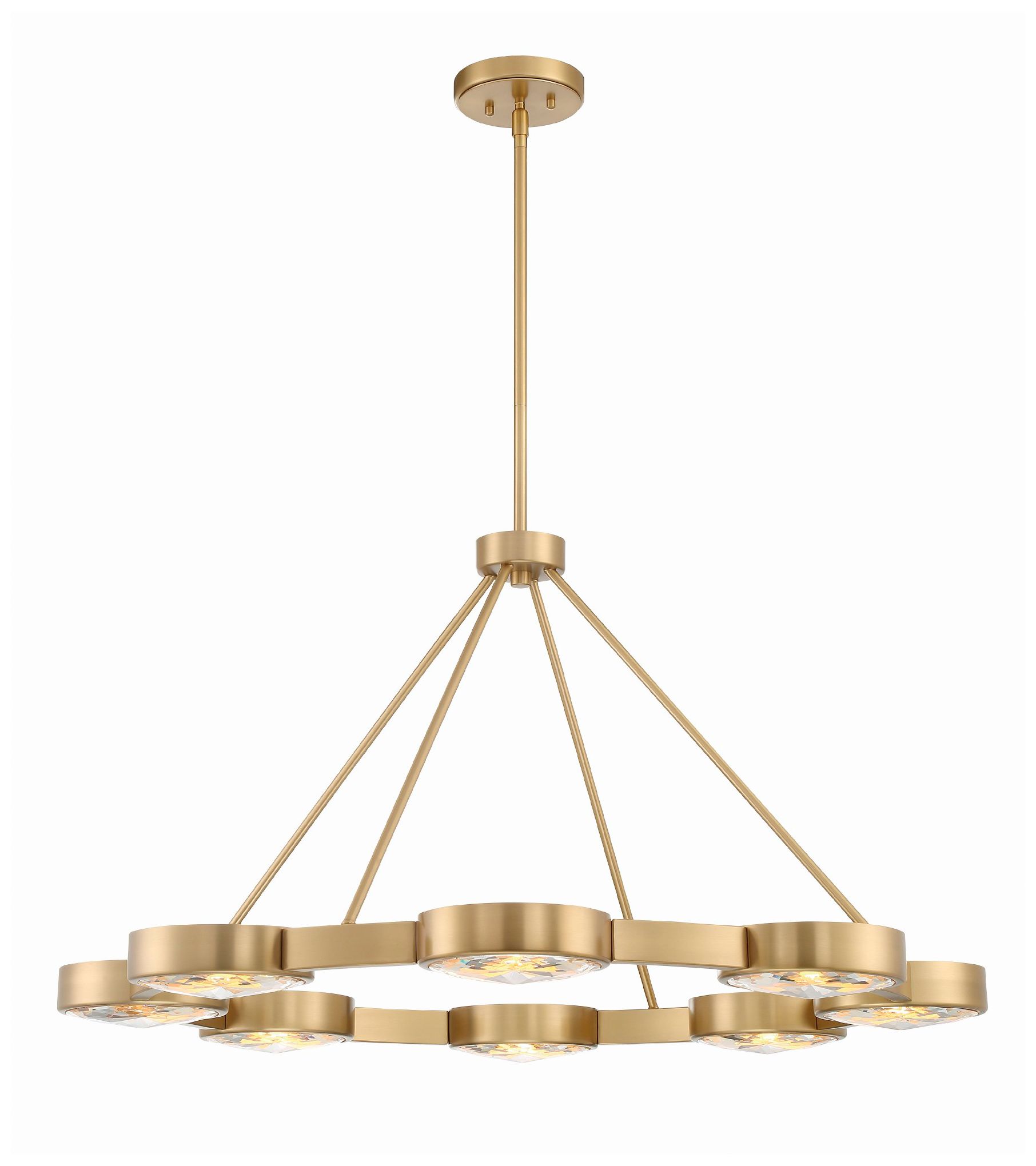 Crystorama Orson 38.5'' Modern Gold Chandelier
