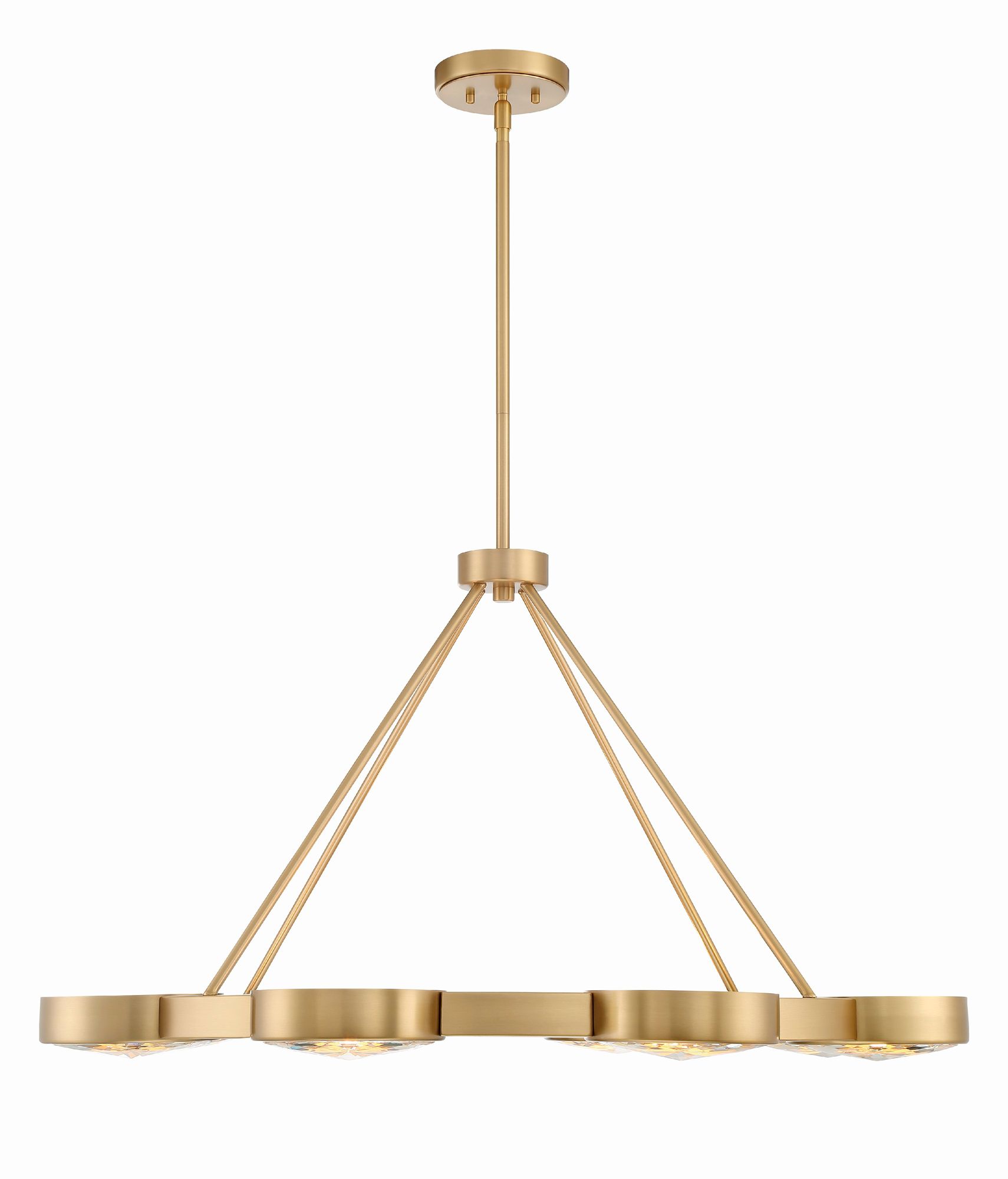 Image 2 Crystorama Orson 38.5'' Modern Gold Chandelier more views