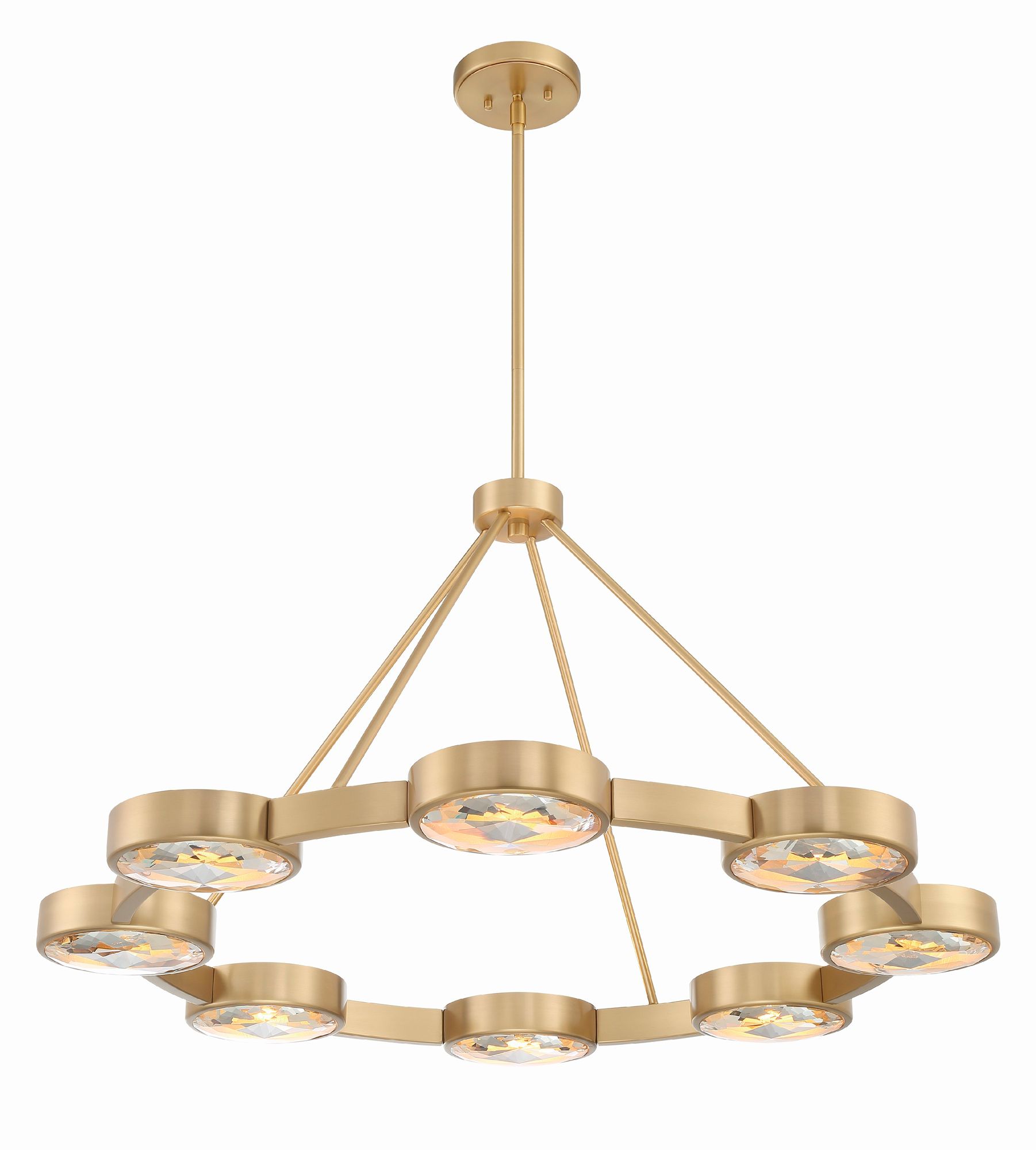 Image 4 Crystorama Orson 38.5'' Modern Gold Chandelier more views
