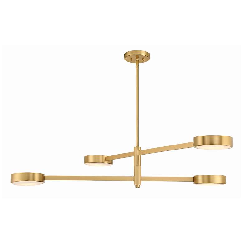 Image 1 Crystorama Orson 4 Light Modern Gold Chandelier