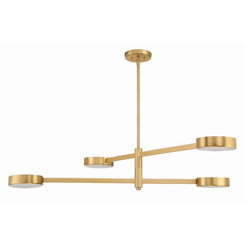 Image 2 Crystorama Orson 4 Light Modern Gold Chandelier more views