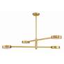2_Crystorama Orson 4 Light Modern Gold Chandelier more views