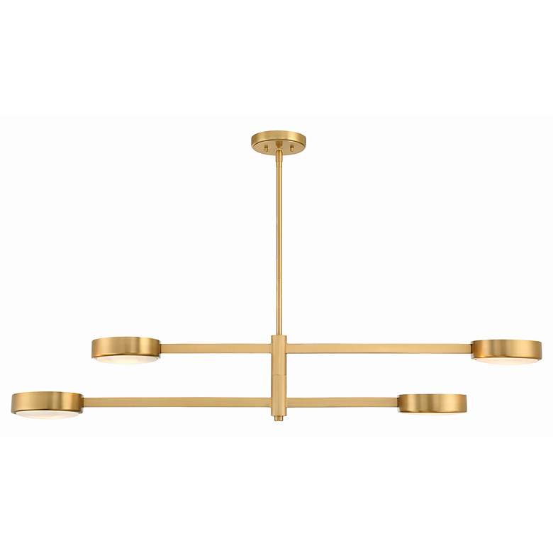 Image 3 Crystorama Orson 4 Light Modern Gold Chandelier more views