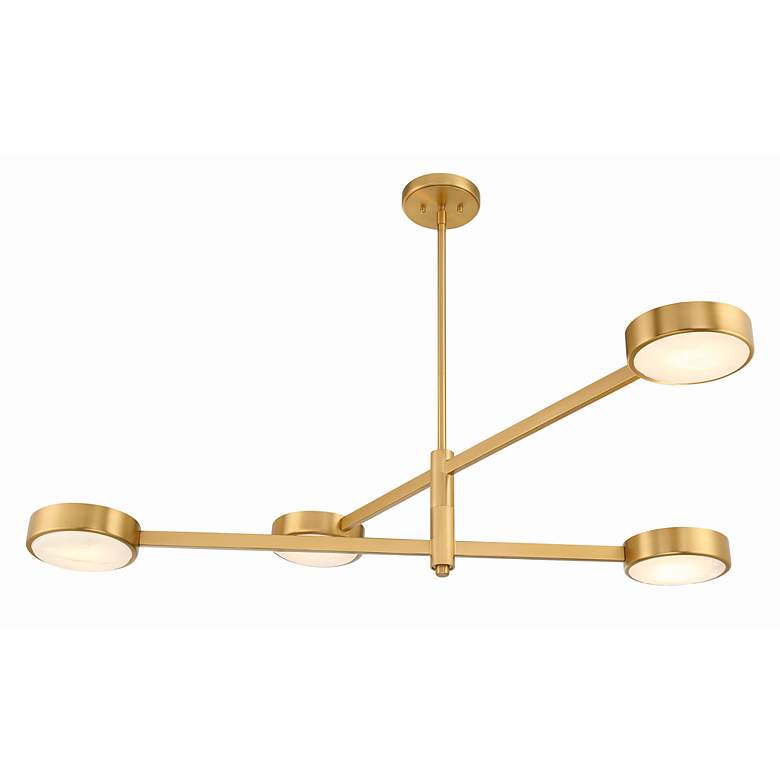 Image 4 Crystorama Orson 4 Light Modern Gold Chandelier more views