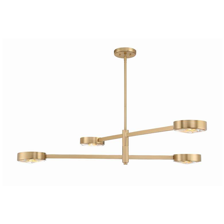 Image 1 Crystorama Orson 54" Wide Modern Gold 5-Light Chandelier