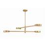 1_Crystorama Orson 54" Wide Modern Gold 5-Light Chandelier