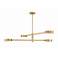 Crystorama Orson 54" Wide Modern Gold 5-Light Chandelier