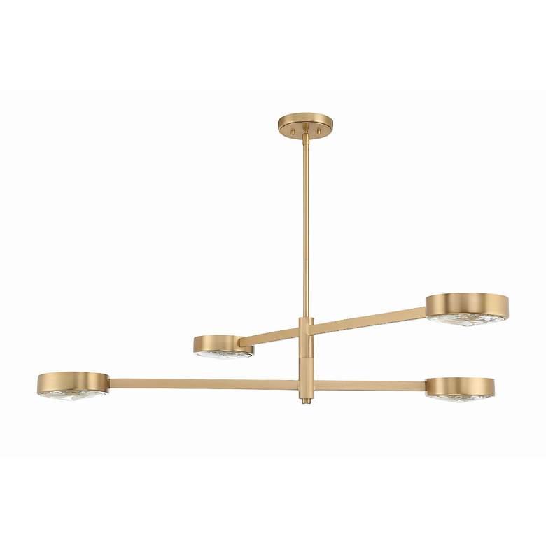 Image 2 Crystorama Orson 54" Wide Modern Gold 5-Light Chandelier more views