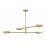 2_Crystorama Orson 54" Wide Modern Gold 5-Light Chandelier more views