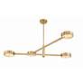 3_Crystorama Orson 54" Wide Modern Gold 5-Light Chandelier more views